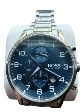 Hugo Boss Aeroliner 1513183 Blue Chronograph Stainless Steel Men’s Watch